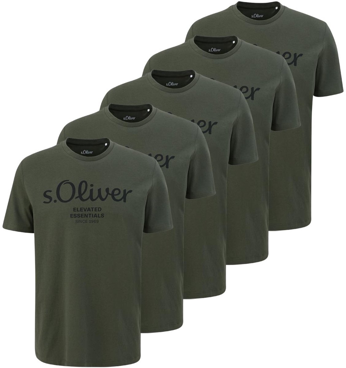 s.Oliver Heren t-shirt 5 pack Basic