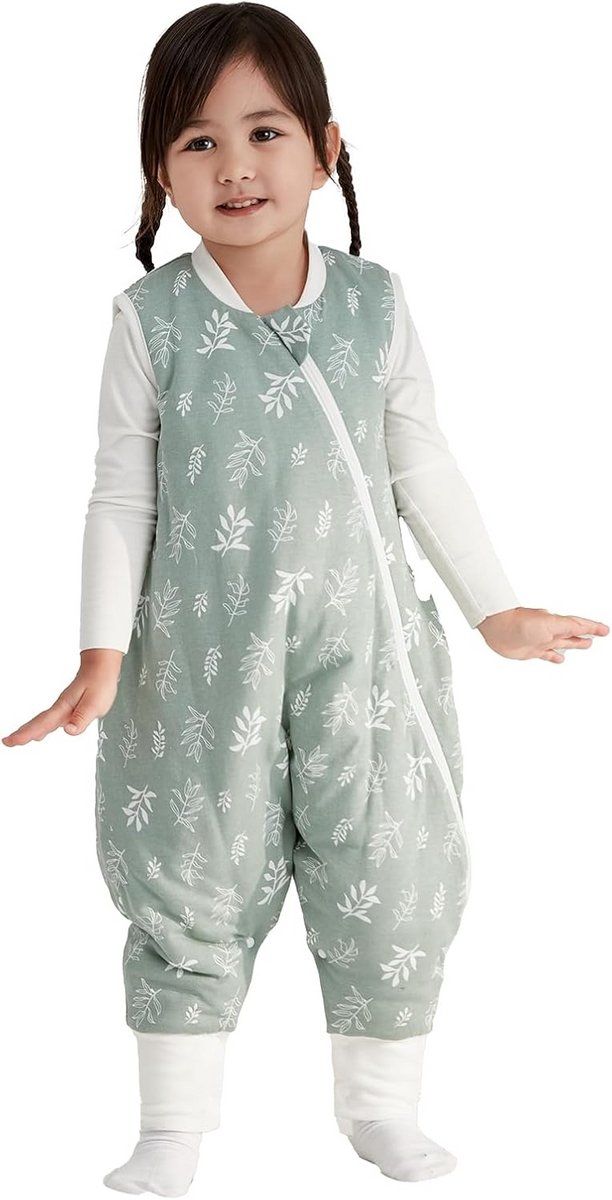 Slaapzak met Voetjes voor Peutertjes 2.5 TOG Katoen Mouwloos Winter Warm