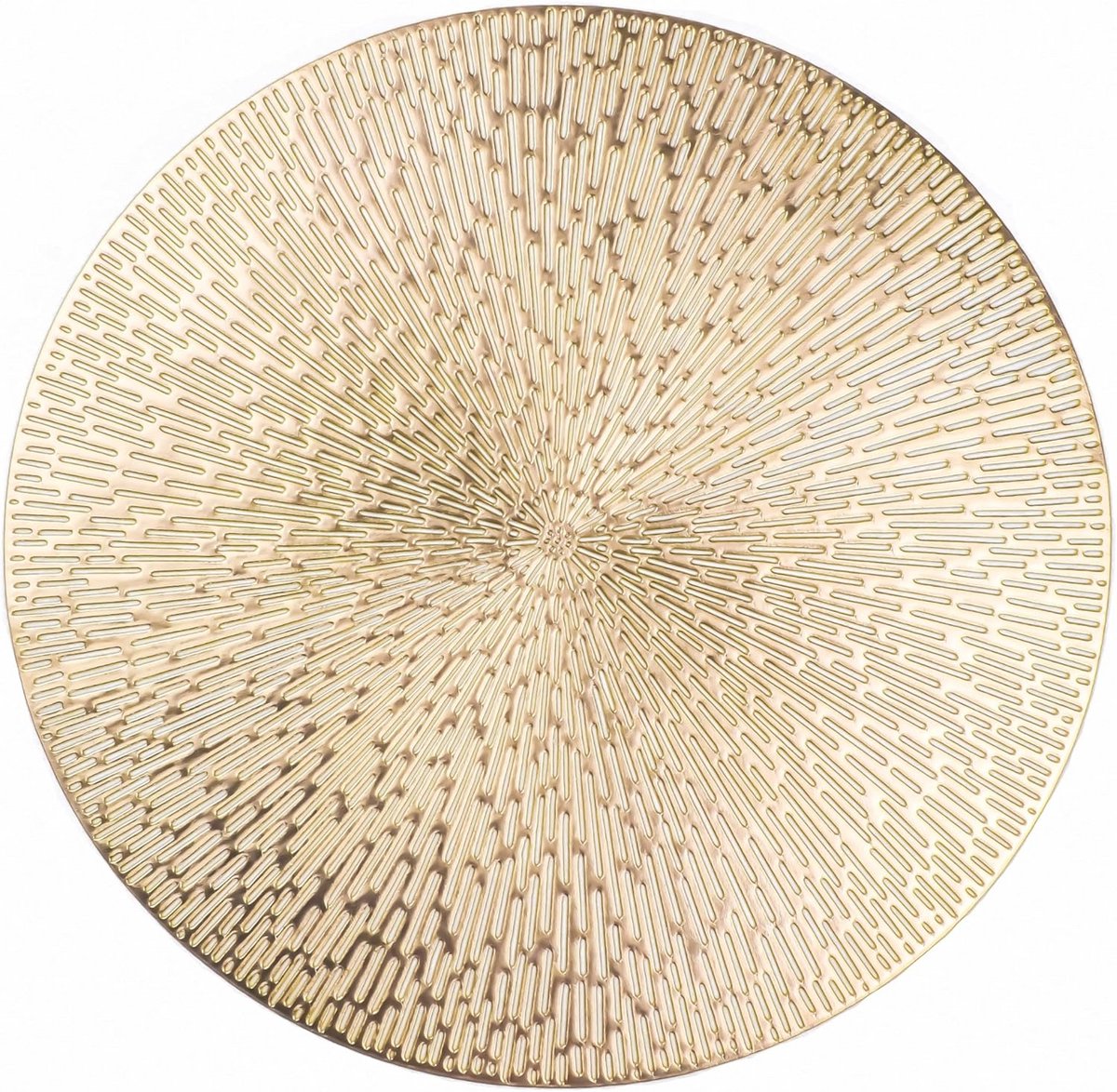 Set van 12 Ronde Gouden Placemats - Vinyl Decoratief en Hittebestendig