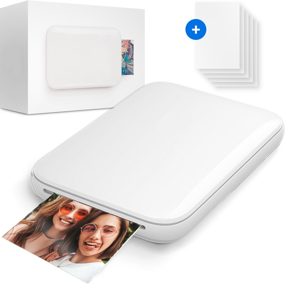 mini HD Foto Printer met App - Bluetooth Kleur Fotoprinter - Mobiele Pocket Printer voor Smartphone - 5 x 7,6cm — afbeelding 1