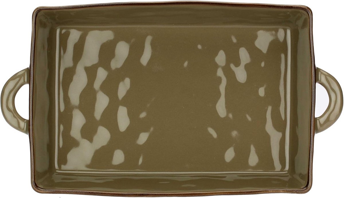 Ovenschaal Rechthoekig Keramiek Groot 38x22 cm - Diep Bakvorm voor Oven en Buffet