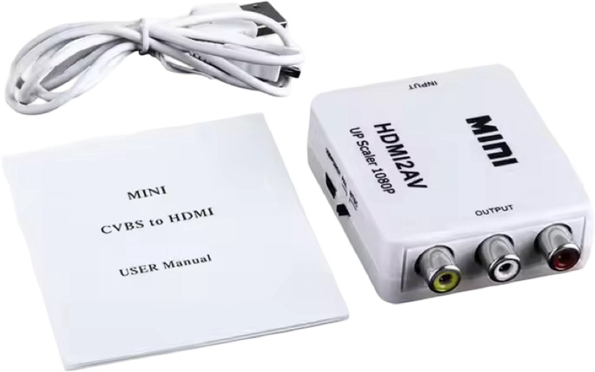 HDMI naar Tulp AV Converter – HDMI naar RCA Composiet Adapter voor Oude TV