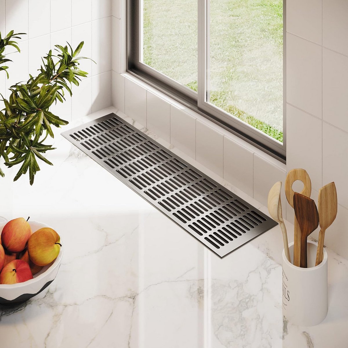Ventilatierooster Aluminium Zwart 150x200mm - Ventilatie Rooster voor Goede Luchtcirculatie