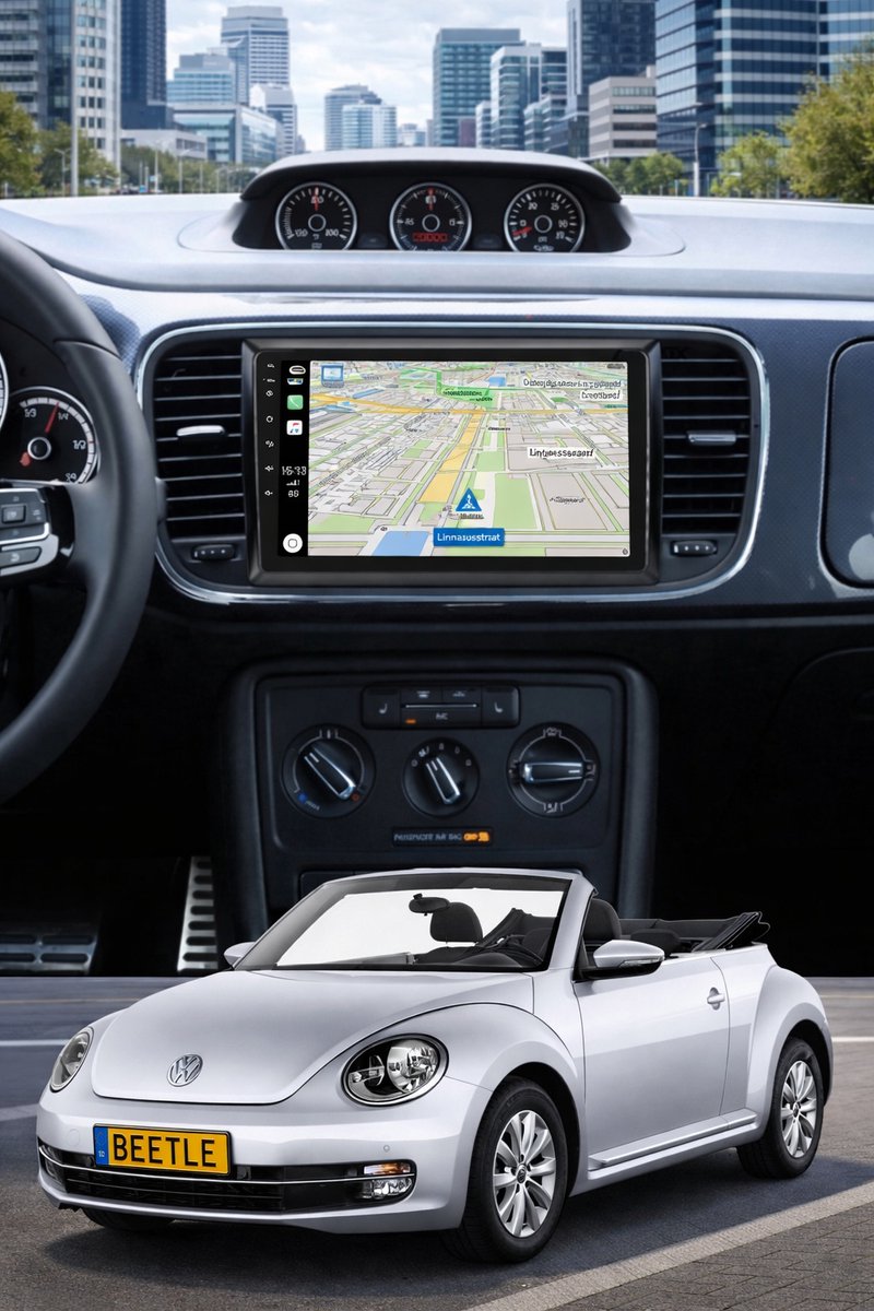 ADIVOX T2 9 inch geschikt voor VW Beetle/Kever 2012-2018 Android 15 CarPlay/Auto/Wifi/RDS/DSP/5G/DAB+