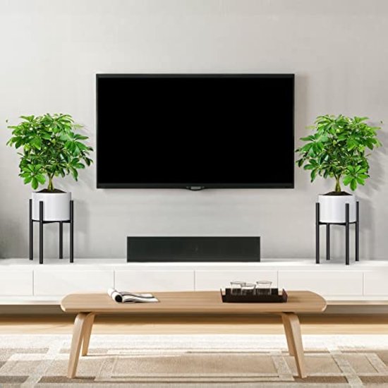 IRCPEN PS-007BK-2 Verstelbare plantenstandaard voor binnen en buiten, bloemenstandaard, van metaal, voor zware belasting, bloemenkruk voor verschillende potmaten, zwart, set van 2 IRCPEN PS-007BK-2 Verstelbare plantenstandaard voor binnen en buiten, bloemenstandaard, van metaal, voor zware belasting, bloemenkruk voor verschillende potmaten, zwart, set van 2