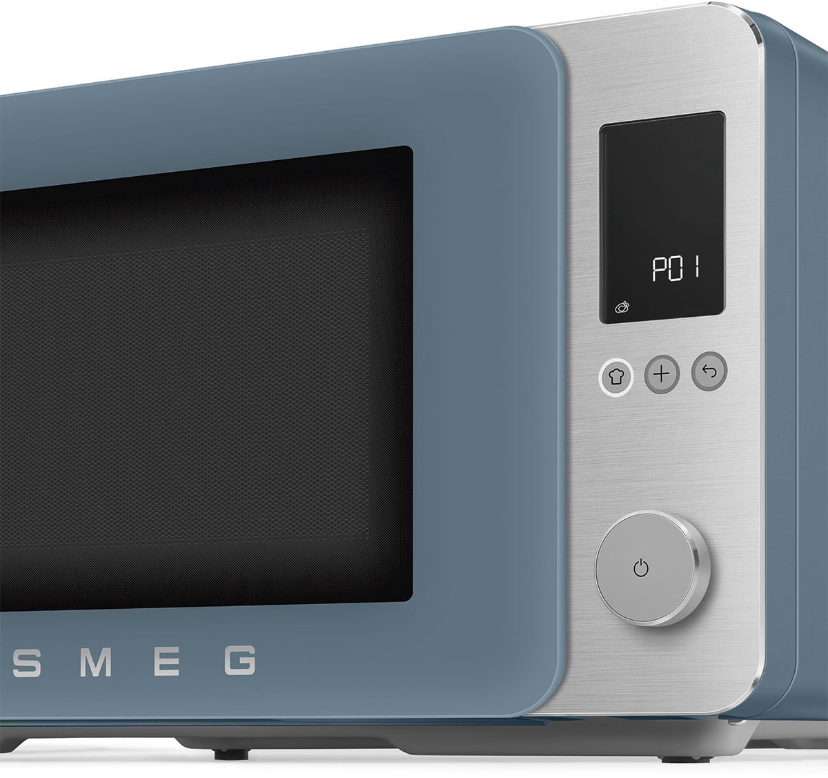 SMEG MOC02SBMEU Combi-Magnetron - Air Fry - Heteluchtoven & Grill - 27L - 2100W - Inverter Technologie - 25 Automatische Programma's - Soft Close - Collezione - Mat Storm Blue thumbnail 3