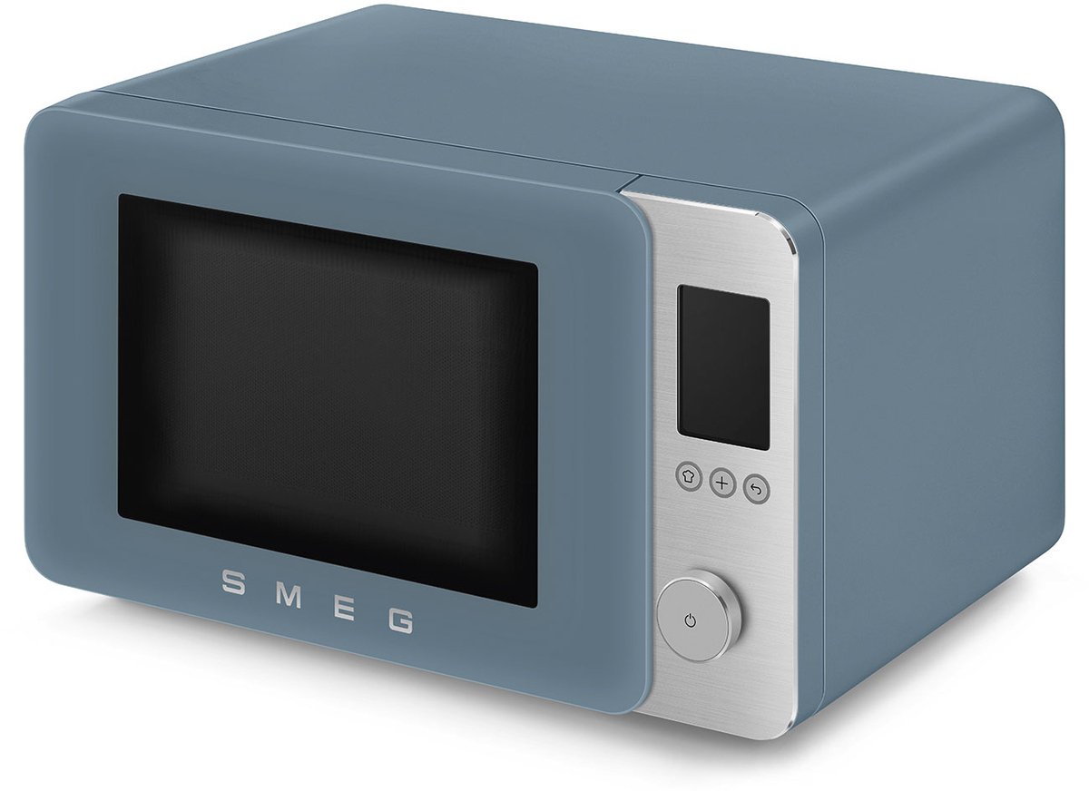 SMEG MOC02SBMEU Combi-Magnetron - Air Fry - Heteluchtoven & Grill - 27L - 2100W - Inverter Technologie - 25 Automatische Programma's - Soft Close - Collezione - Mat Storm Blue thumbnail 6