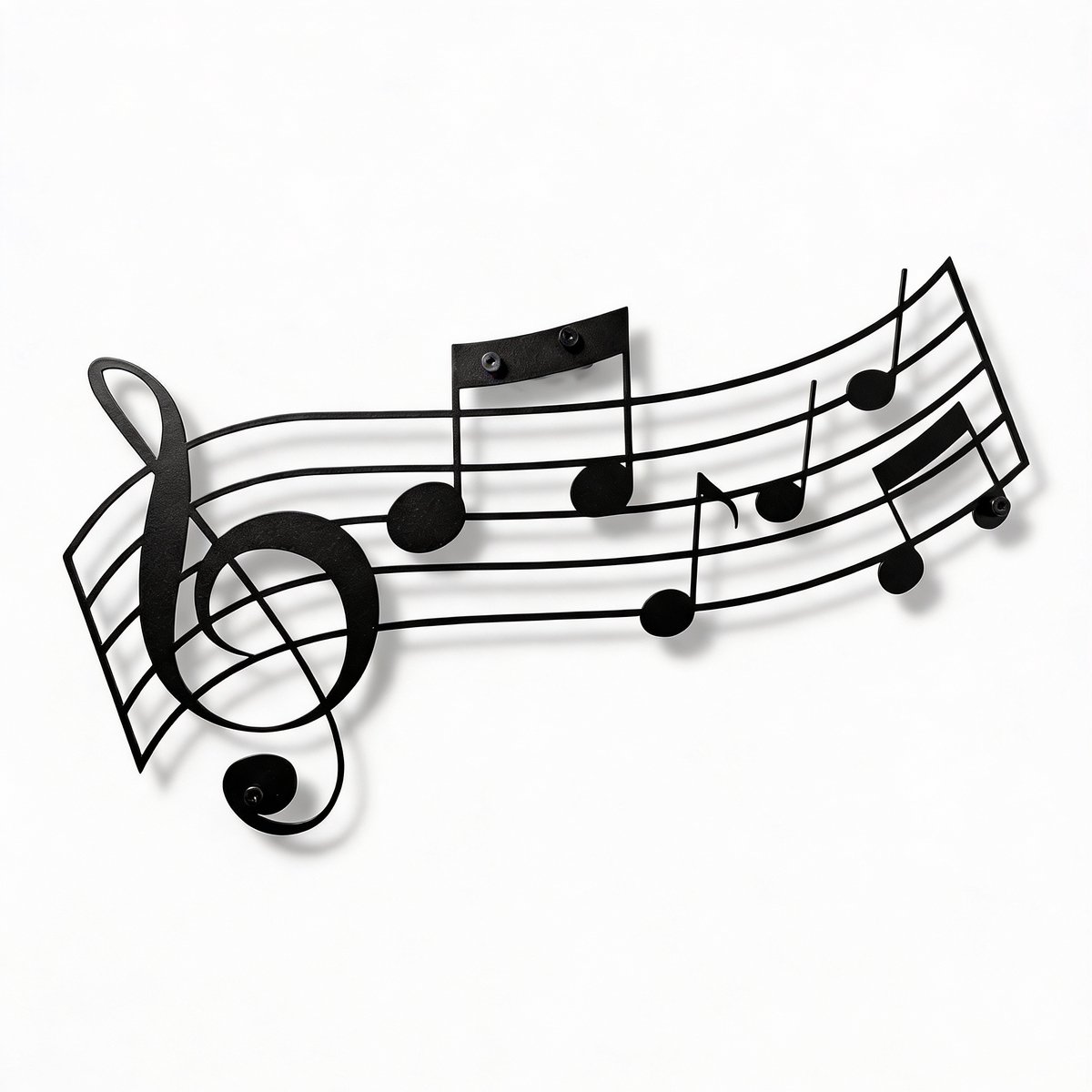 Lifestaal® - Wanddecoratie Metaal - Muziek - Muzieknoten - Zwart - 40cm incl. ophangsysteem