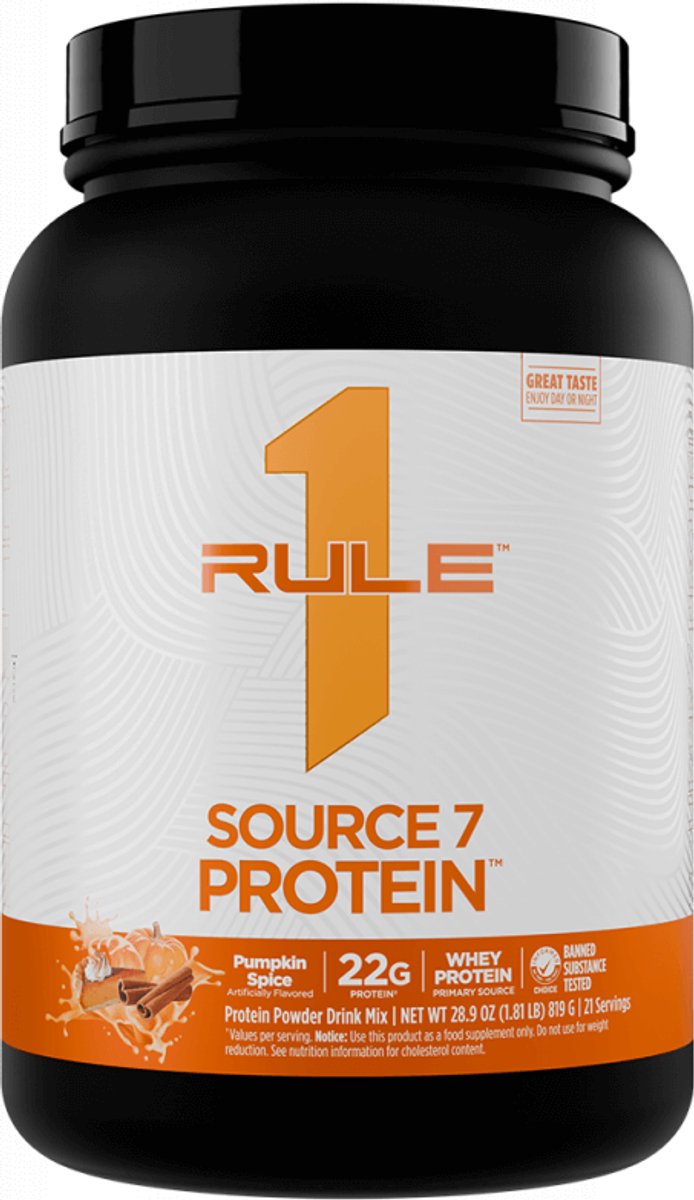 Rule1 R1 Source7 Gelato Protein (2lbs) Pumpkin Spice - Eiwitten - Eiwit Mix