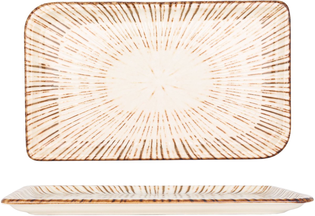 By Bone Serveerschaal - Legna - Porselein - 30x17.5 cm - set van 2
