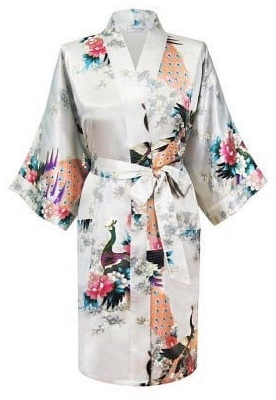 YAOMEI Women's Bride Bridesmaid Kimono Satin Sleepwear