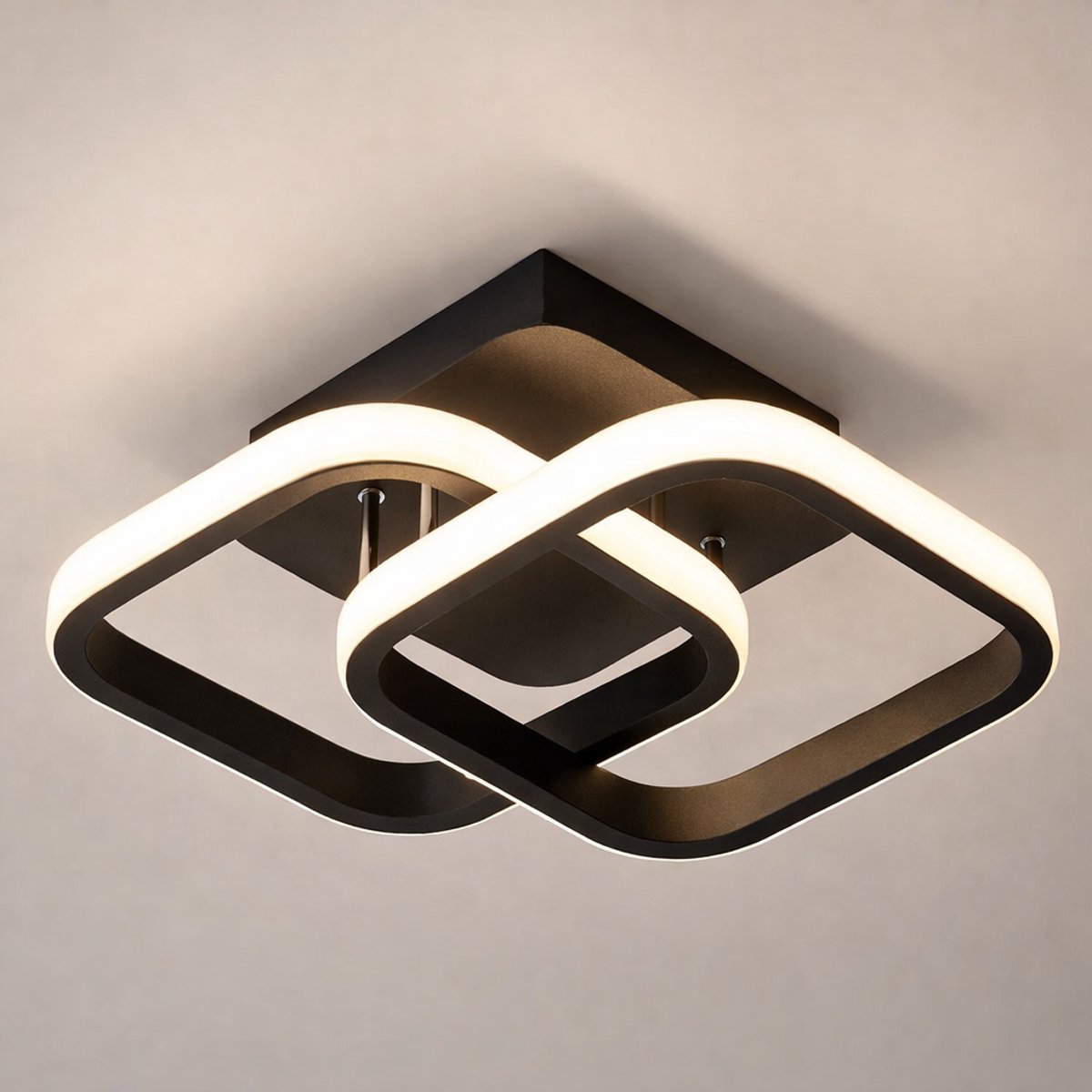 Mister GoGo LED Plafondlamp zwart - Plafonniere - Modern - Dimbaar - 22W