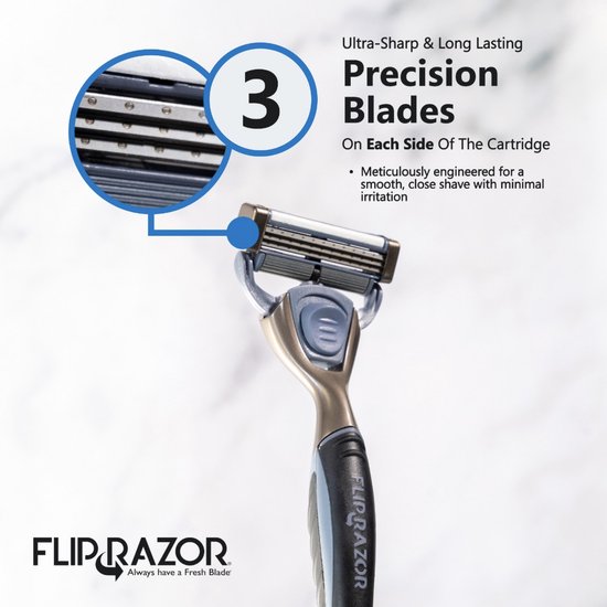 Flip Blade Razorblade Flip Razor Men’s 3 Blade -Navul Mesjes 2 = 4 | bol