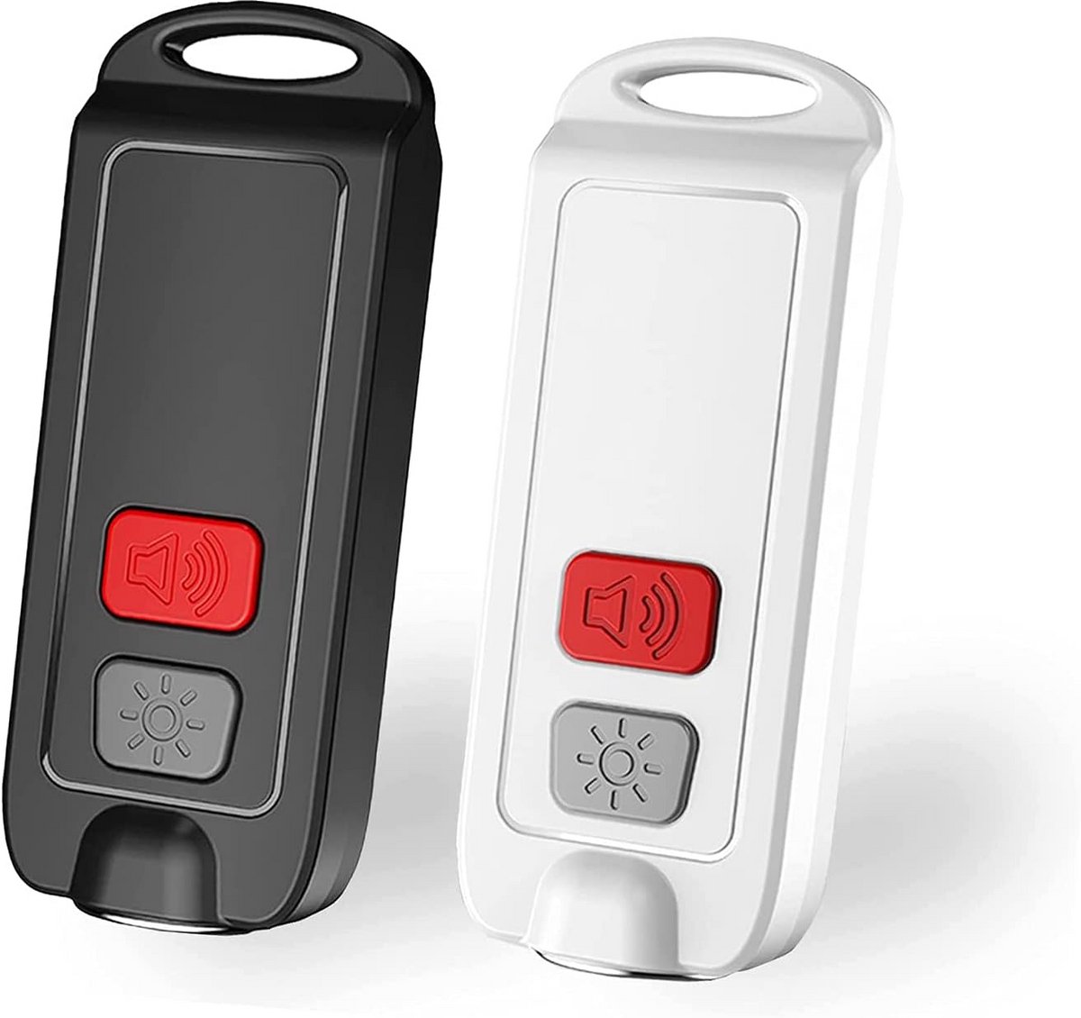 Persoonlijk Veiligheidsalarm 130 dB met LED Zaklamp, Oplaadbaar, 2 Stuks