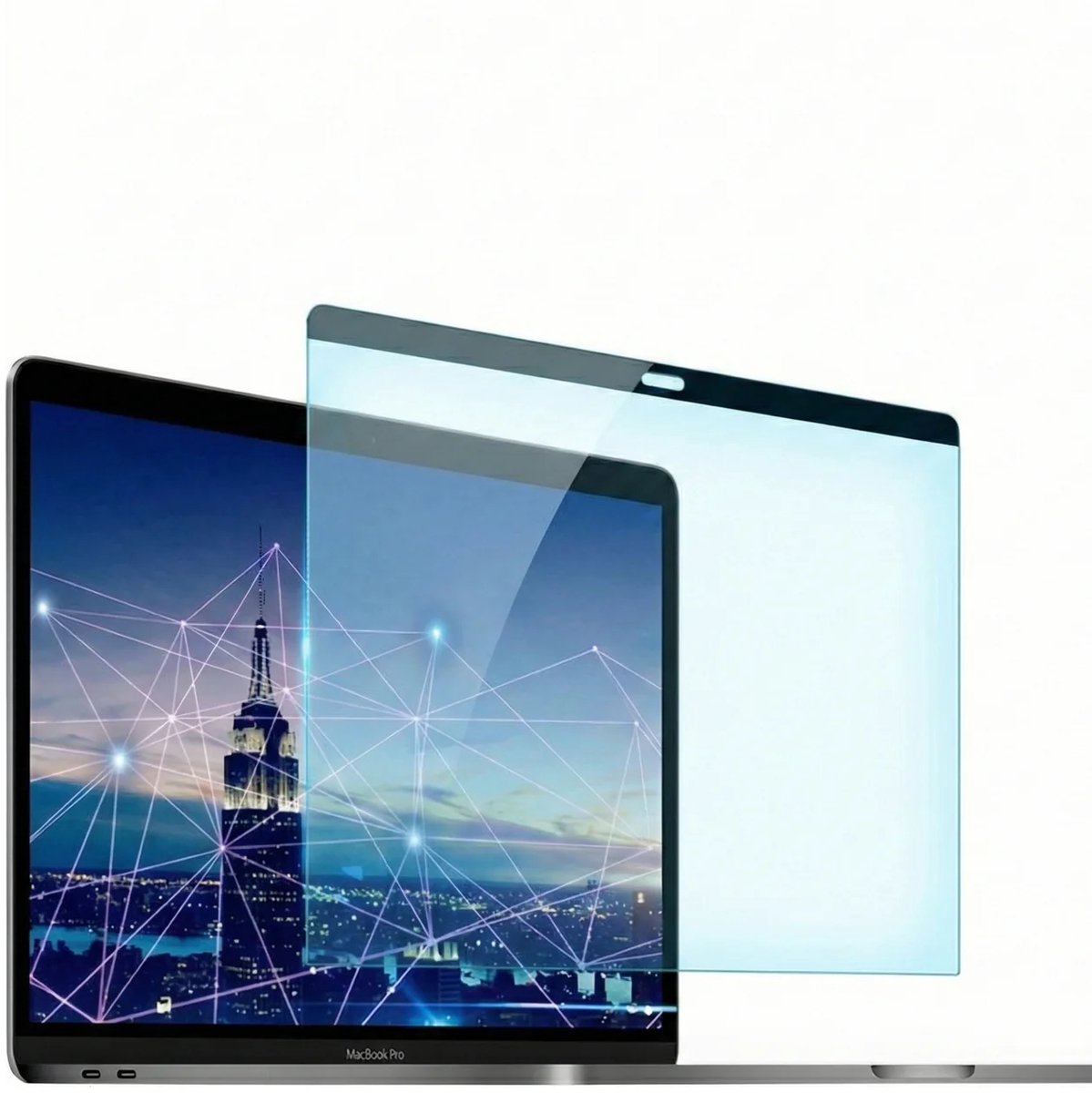 Mastersøn MacBook Blauw Licht Filter - Magnetisch - 16 Inch - 16.2