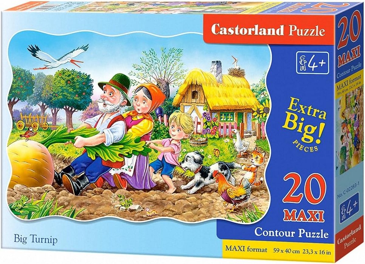 Grote Legpuzzel 20 Stuks Maxi - Puzzelstukken voor Peuters en Kleuters
