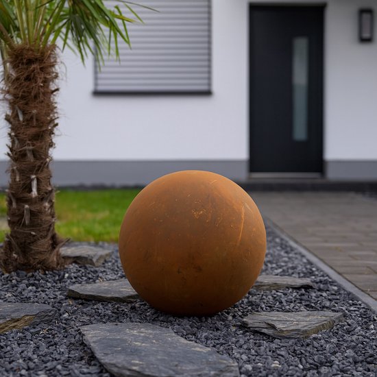 UNUS® Tuinbol roest metaal diameter 40 cm tuindecoratie