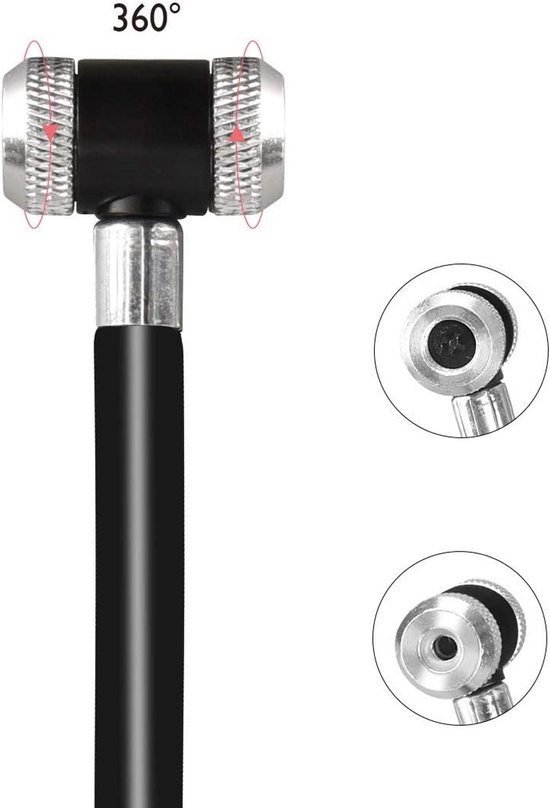 Compacte Mini Fiets Pomp met Drukmeter voor MTB en Racefiets — afbeelding 5
