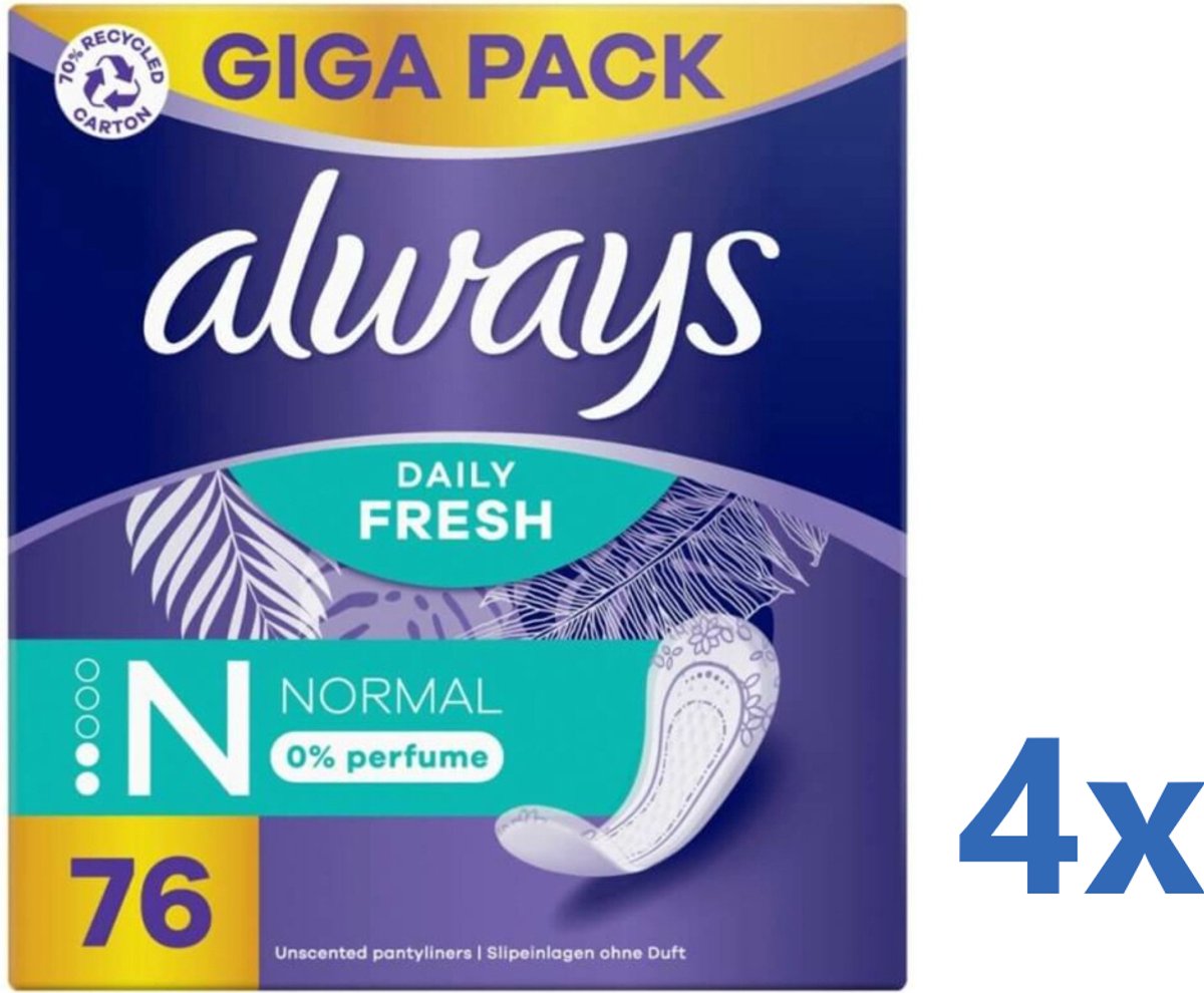 Always Daily Fresh - Inlegkruisjes - Normal - 4x 76stuks