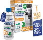 Caffenu Vloeibare Ontkalker voor Sage & Breville Koffiemachine - 2 x 200 ml - 4 Doseringen - Verwijdert Kalkaanslag - Zorgt voor Warmere Koffie, Betere Smaak en Langere Levensduur Koffiezetapparaat