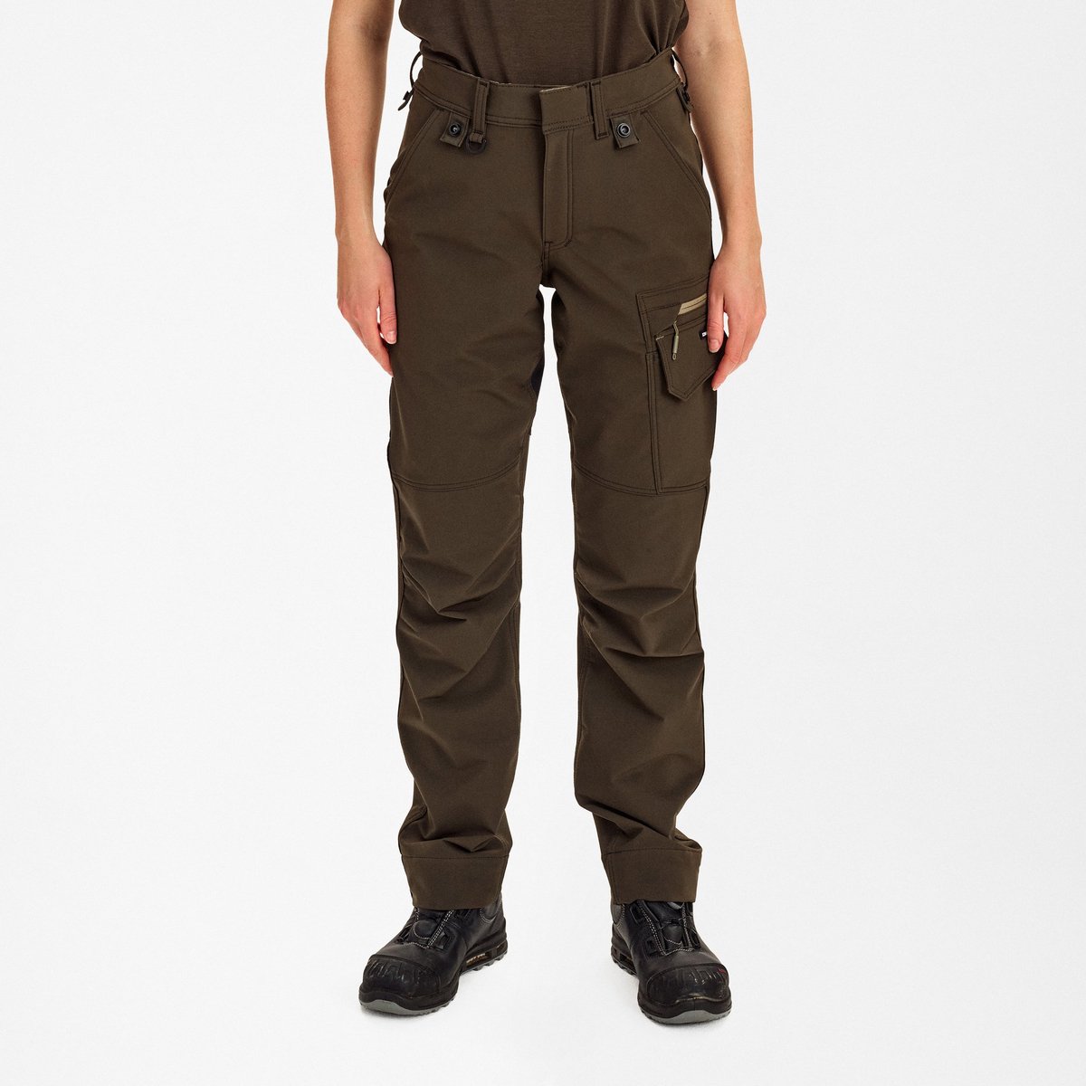Engel Entire monteursbroek met 4-weg stretch voor dames 2342-234 - Forest Green / Black - 48
