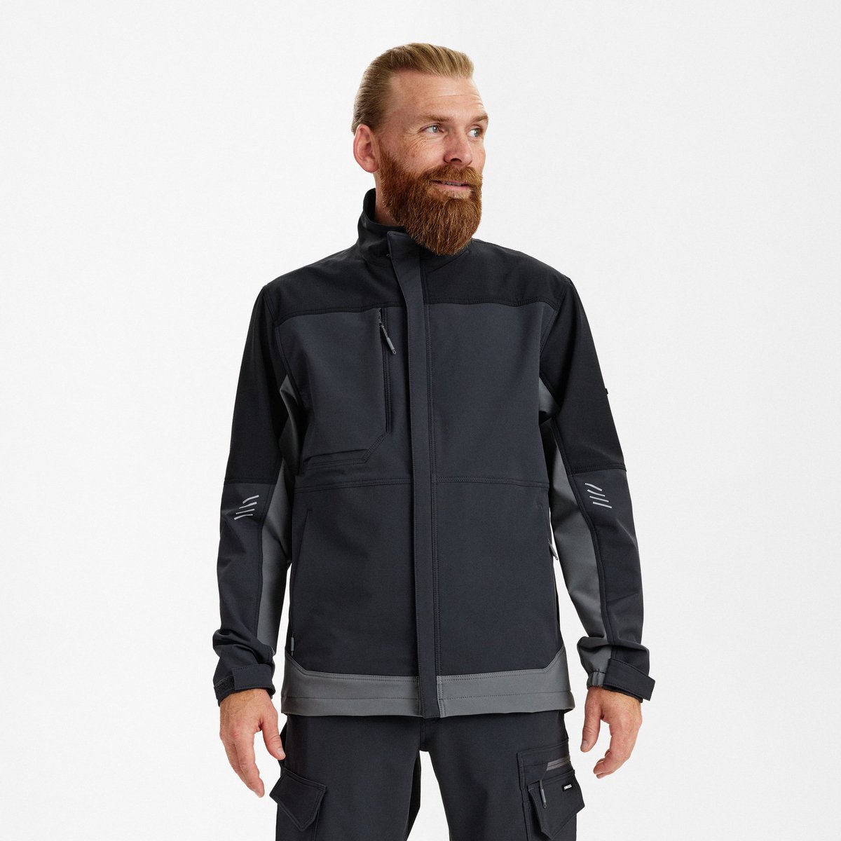Engel Entire werkjack met 4-weg stretch 1337-234 - Anthracite Grey / Black - 6XL