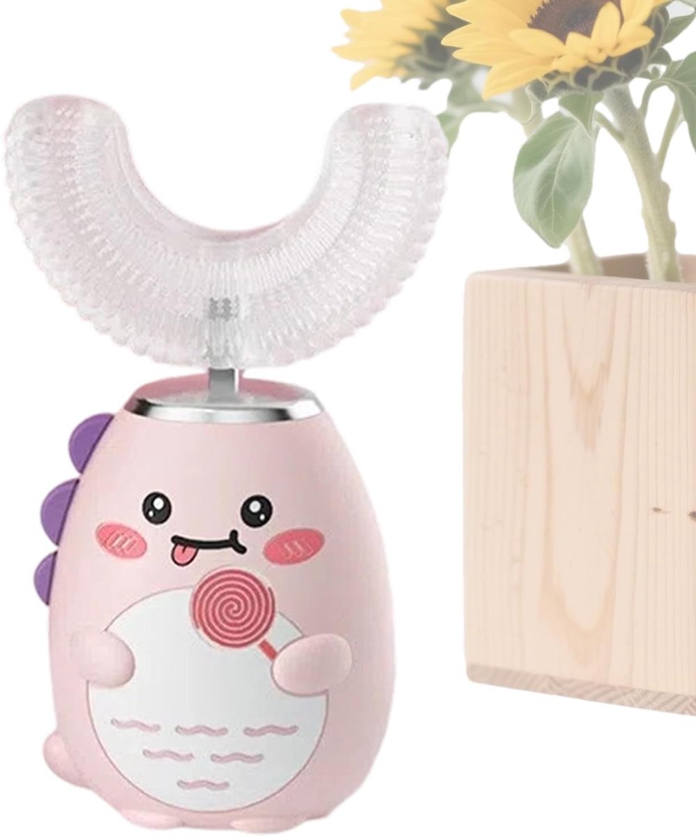 Elektrische Tandenborstel - U-vormig Kindermodel - Dagelijkse Mondhygiëne - Automatische Poetsmodus - 10 cm Hoogte - Blauw