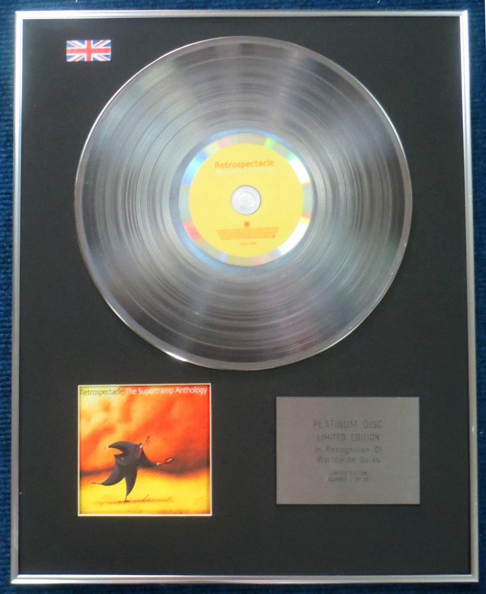 Muziek Memorabilia - Ingelijste CD - Muurdecoratie - Limited Edition - 50x40 cm - Zwart