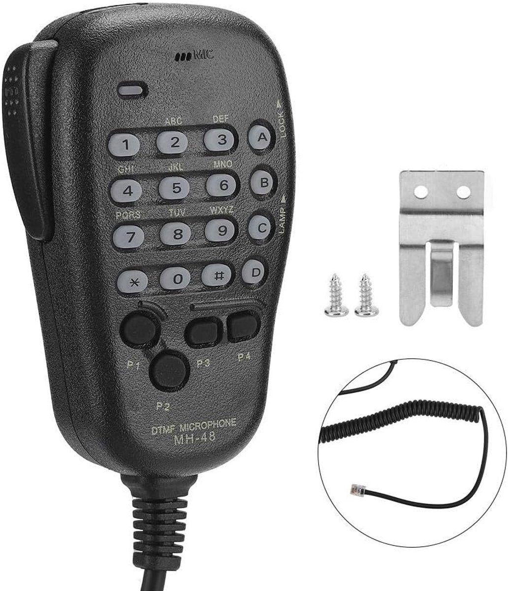 Handmicrofoon - DTMF microfoon - Radio communicatie - 6-pins connector - 185 gram