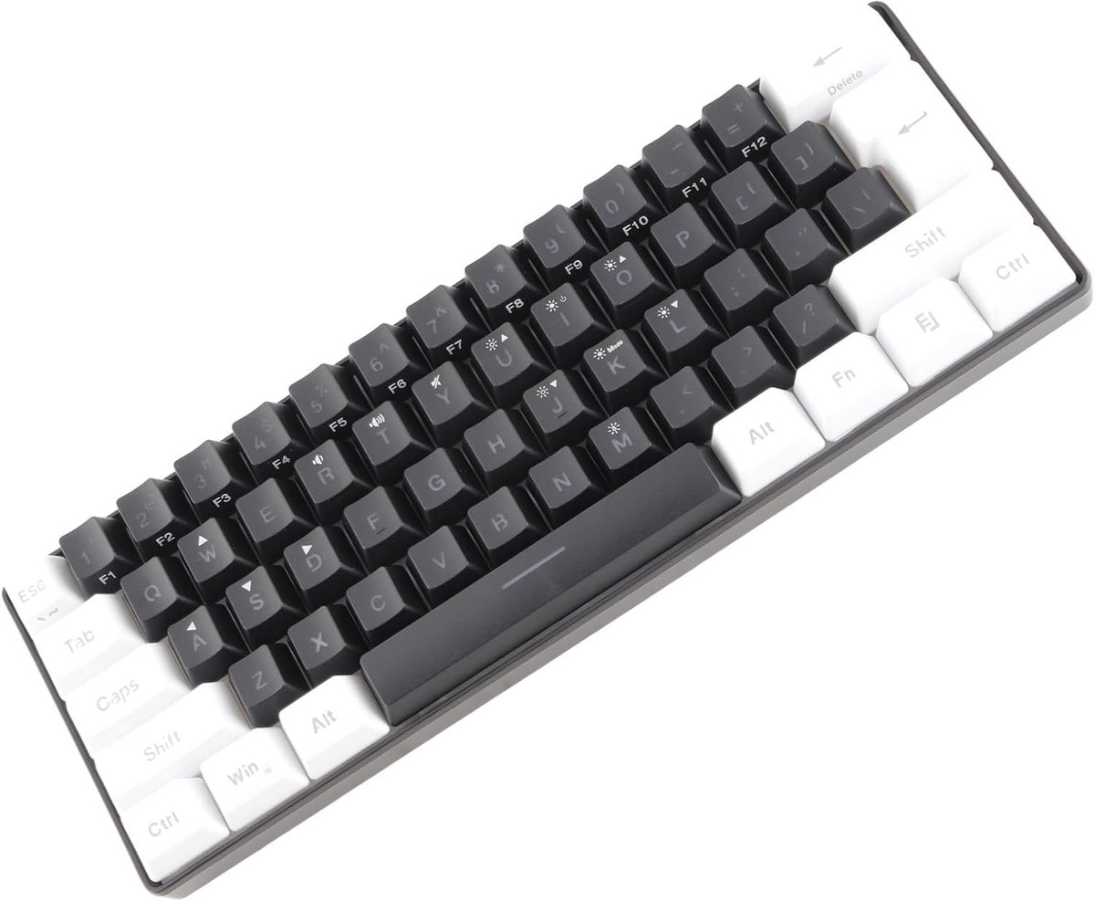 60% Mini Gaming Toetsenbord Bedraad met RGB Verlichting en 61 Toetsen