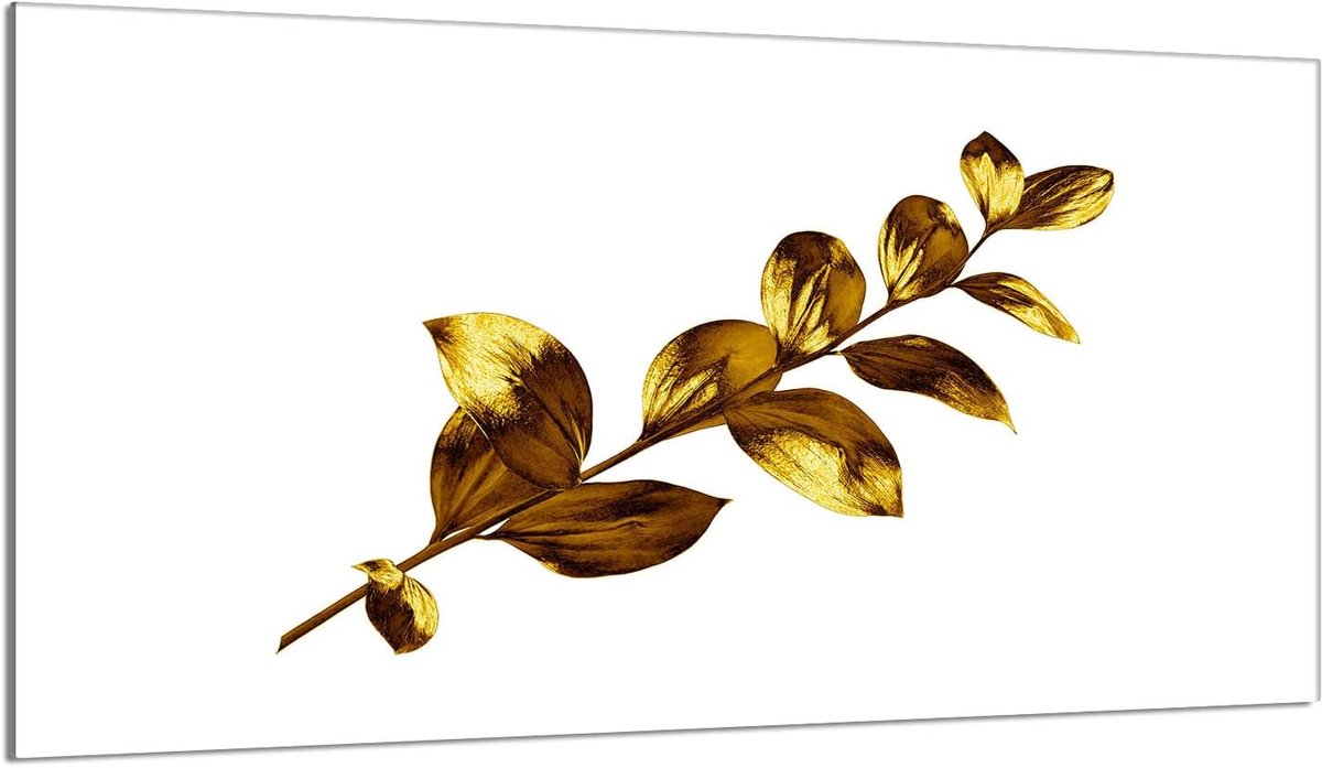 Kookplaat Afdekplaat - Werkblad Beschermer - Keuken Decoratie - Gehard Glas - 90 x 52 cm - Goud