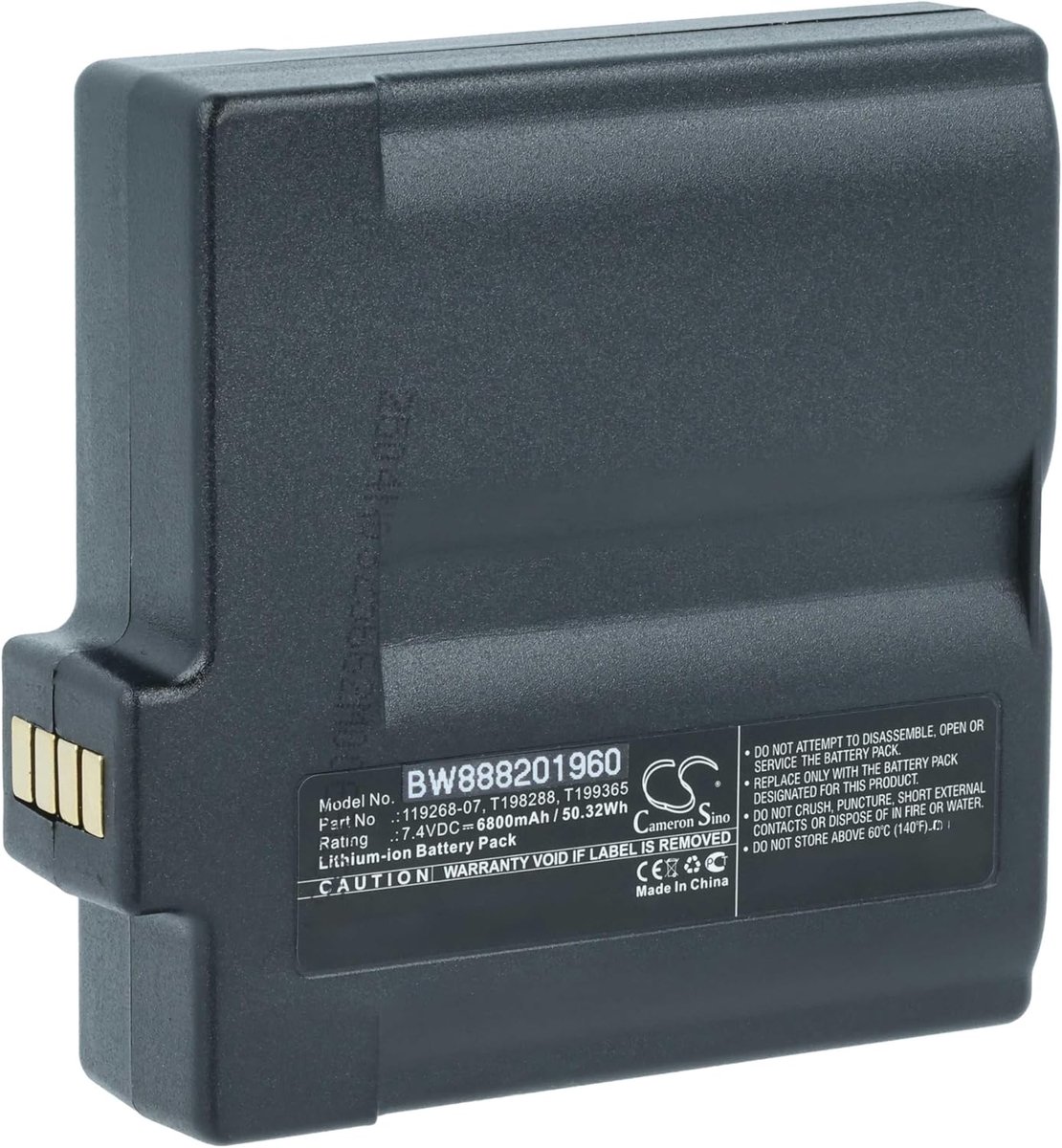 Camera Accu - Batterij Pack - Warmtebeeldcamera Gebruik - Hoge Capaciteit 6800mAh - 74V Li-Ion - Zwart