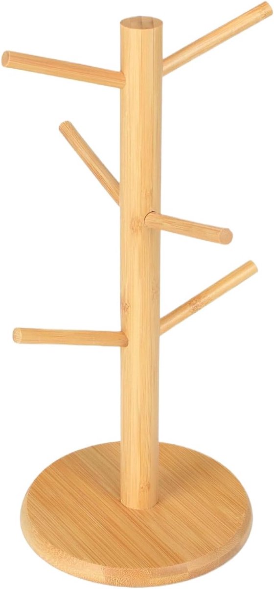 Bekerhouder Keuken - Mokkenboom Hanger - Keuken Organizer - Zes Haken - 34 x 14 cm
