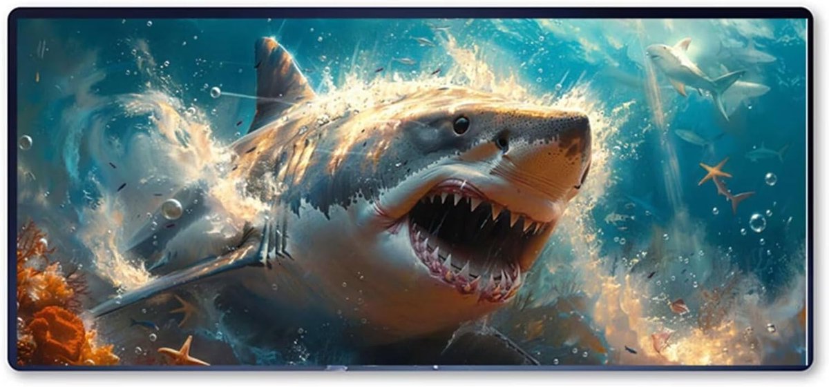 Grote Muismat - Bureauonderlegger XXL - Gaming en Kantoor - Gestikte Randen - 120x60cm - Zwart
