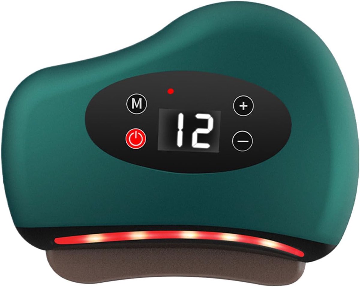 Verwarmde voetschraper - Draagbaar massageapparaat - Spierontspanning thuis - 12-traps trilmassage - 9.5 x 8 x 2.5 cm