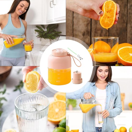 Draagbare Blender - Persoonlijke Mixer - Gezonde Drankjes Maken - 18-Snijder Roestvrij Staal - 12 x 12 x 24 cm — afbeelding 4