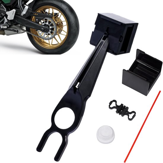 Kettingsmeerder Motorfiets - Motorfiets Kettingolie - Onderhoud Fietsketting - Gelijkmatige Smering - 143 x 4 cm - Zwart — afbeelding 5