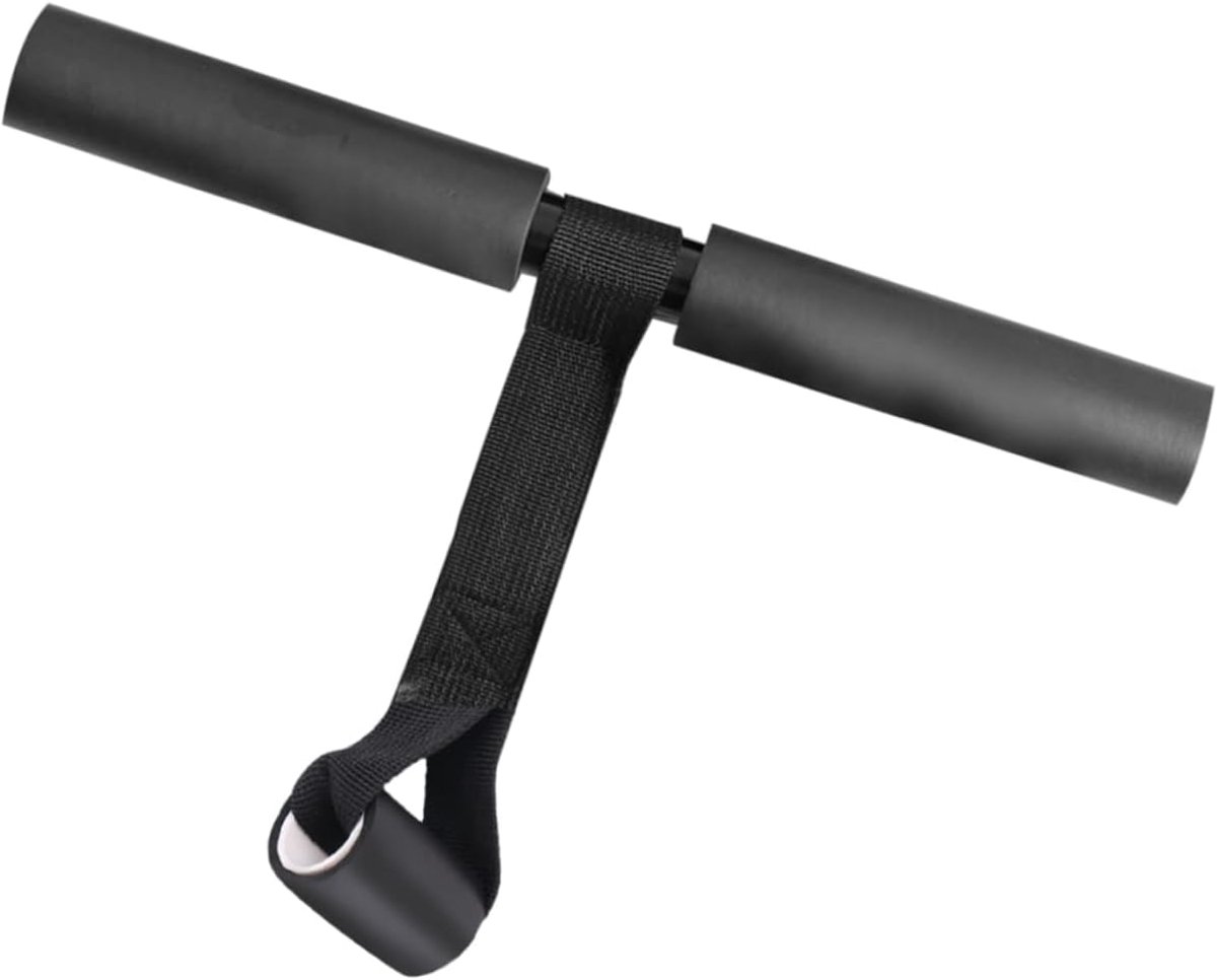 Buikspierbank Fitness - Buiktrainer Sport - Thuis Trainen - Verstelbare Voetsteun - 32x21x3cm - Zwart