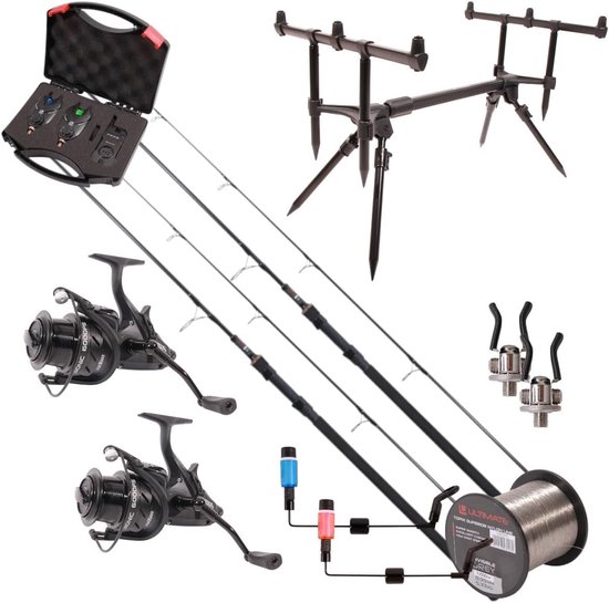 Complete Hengelset Karpervissen Hoge Kwaliteit Inclusief Rod Pod en Beetmelders — afbeelding 3
