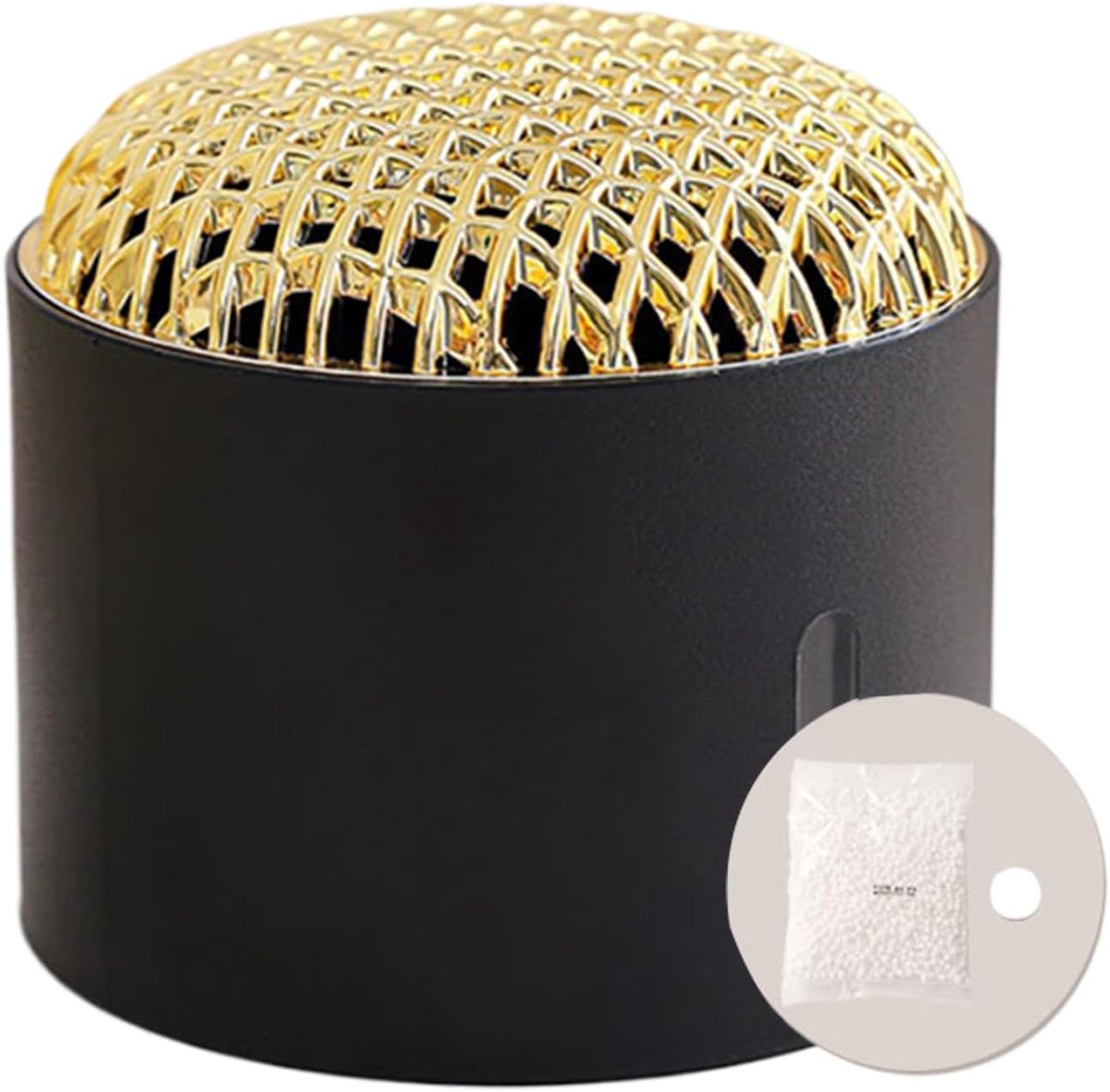 Vochtabsorberende box - Ontvochtiger huishouden - Vochtige ruimtes drogen - Compact en effectief - 10x11x10 cm - Zwart