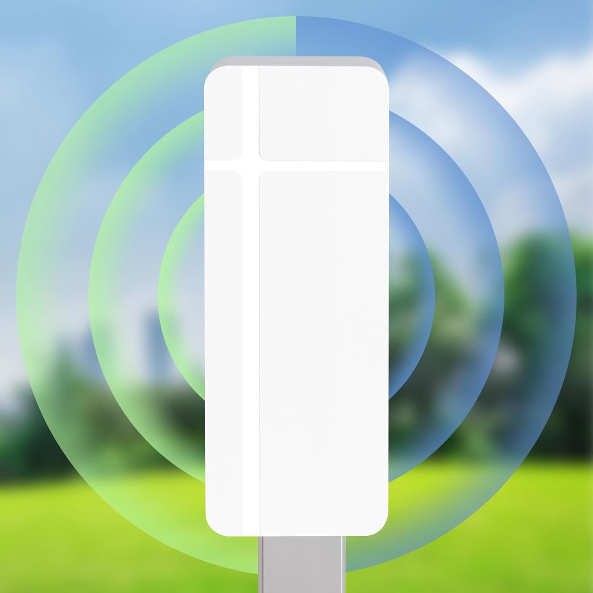 Wifi Versterker Buiten - Draadloze Signaal Booster - Buitenbereik Uitbreiden - IP65 Weerbestendig - 1200 Mbps Snelheid - Wit