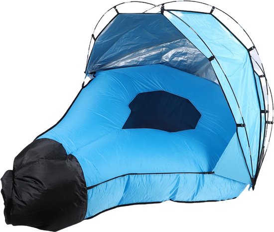 Opblaasbare Lounger - Luchtbank Strandbed - Buiten Ontspannen - Afneembaar Zonnescherm - Extra Groot — afbeelding 4