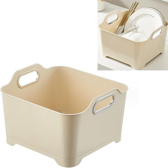 Keuken Groentezeef - Fruitmand Afgieten - Groenten Wassen - Handvat en Afvoerplug - 28x28x19 cm — afbeelding 3