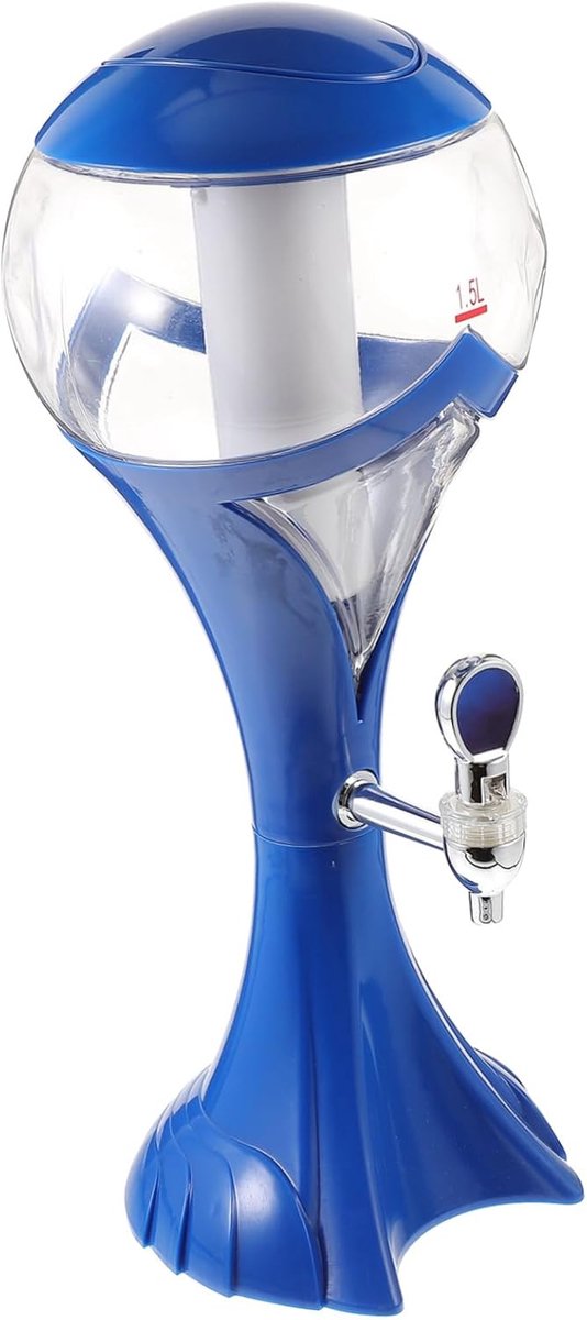 Drank Dispenser - Biertap Container - Feestjes Thuis - Lekvrije Kraan - 45 x 18 x 18 cm - Blauw