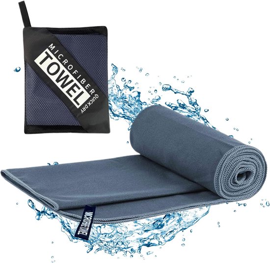 Microvezel Sporthanddoek - Sneldrogende Reisdoek - Outdoor Activiteiten - Ruimtebesparend Ontwerp - 40 x 80 cm - Donkerblauw — afbeelding 5