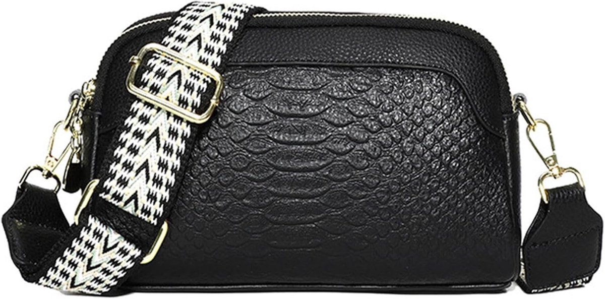 Dames Handtas - Schoudertas Portemonnee - Dagelijks Gebruik - Echt Leer - 23x7x14cm - Wit