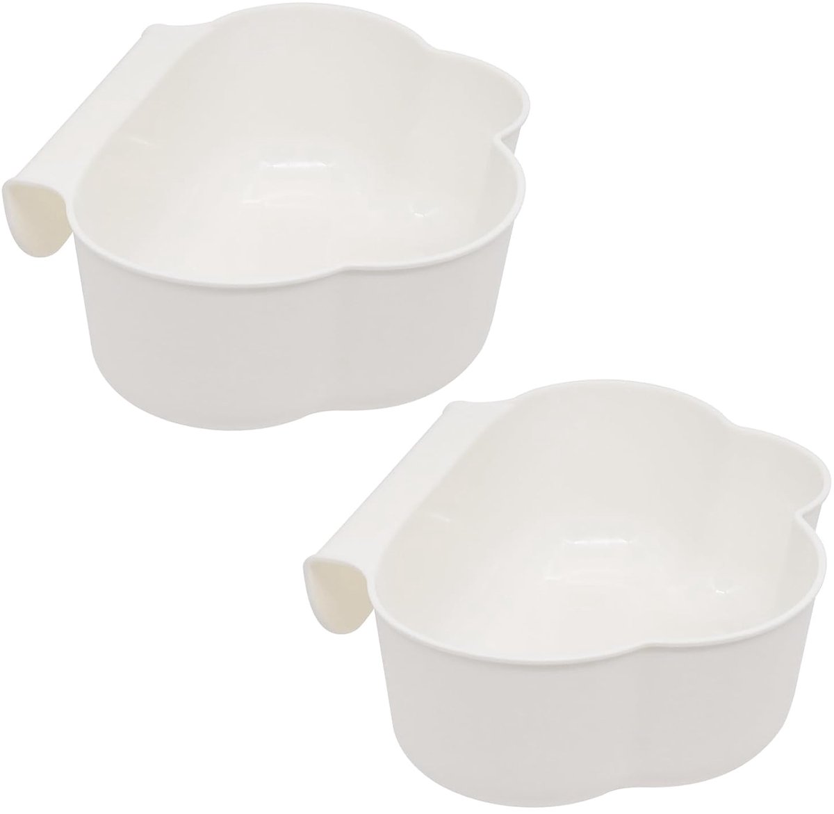 Hangende Opbergbak - Keuken Afvalbak - Koken en Luiers - Set van Twee - 23x18x9 cm - Wit