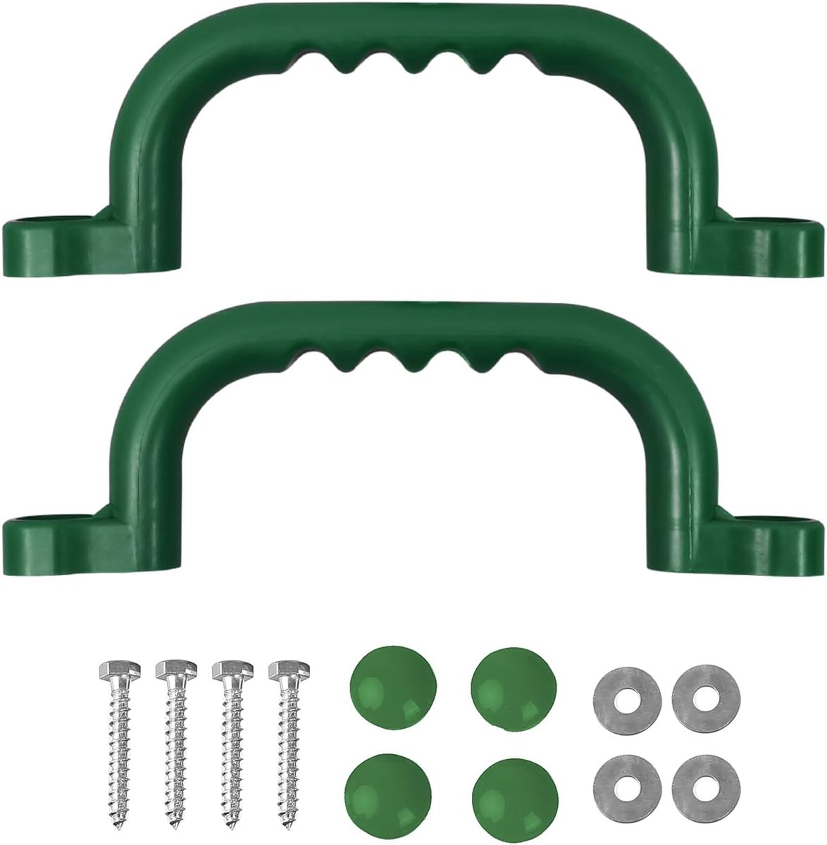 Veiligheidsgrepen Speeltoestellen - Handgrepen Klimtoestellen - Buiten Spelen - Antislip Ontwerp - 25 x 7.5 cm - Groen
