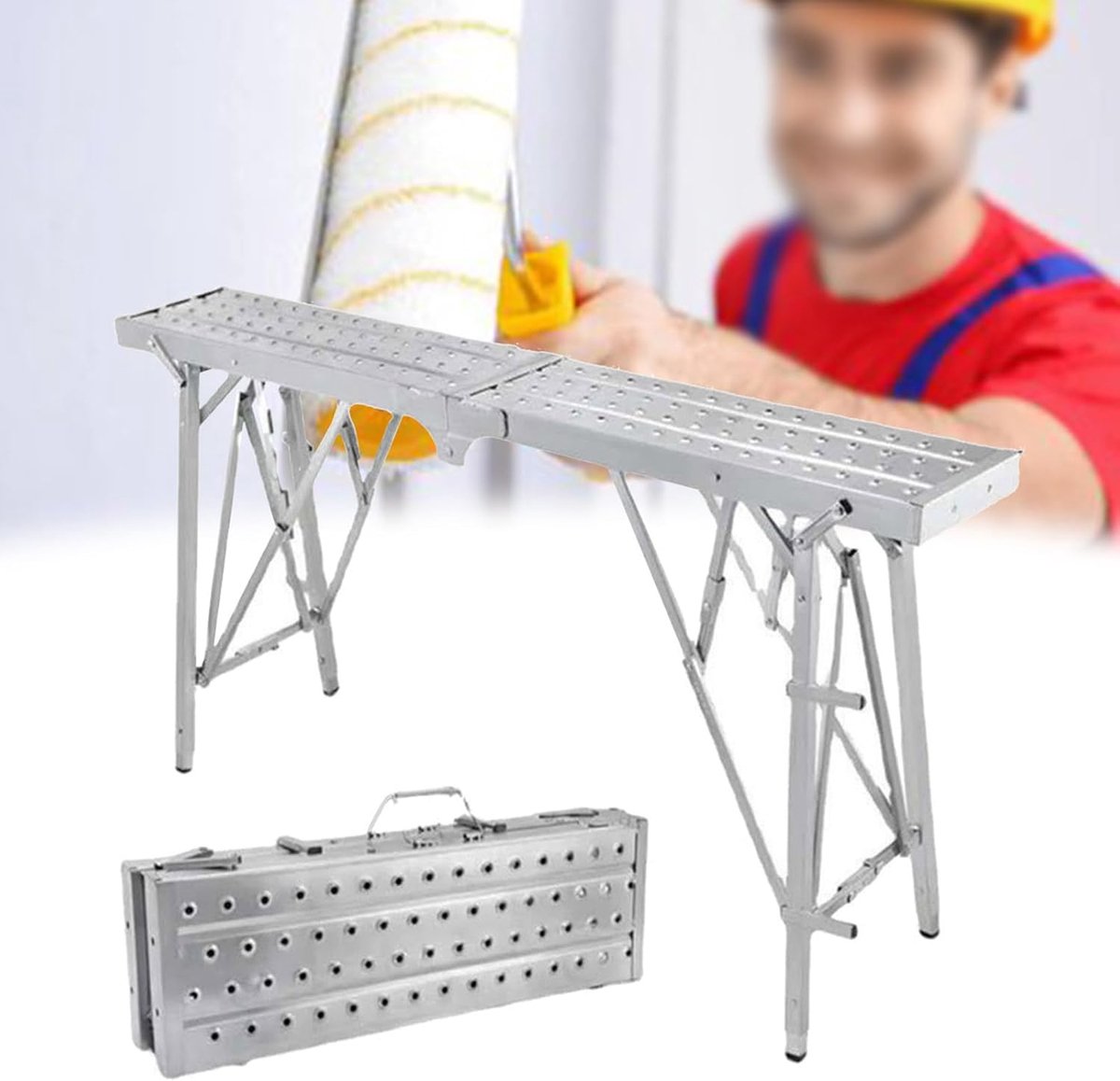 Werkplatform Steiger - Vouwsteigers Ladder - Klus Werk - Verstelbare Hoogte - 140cm