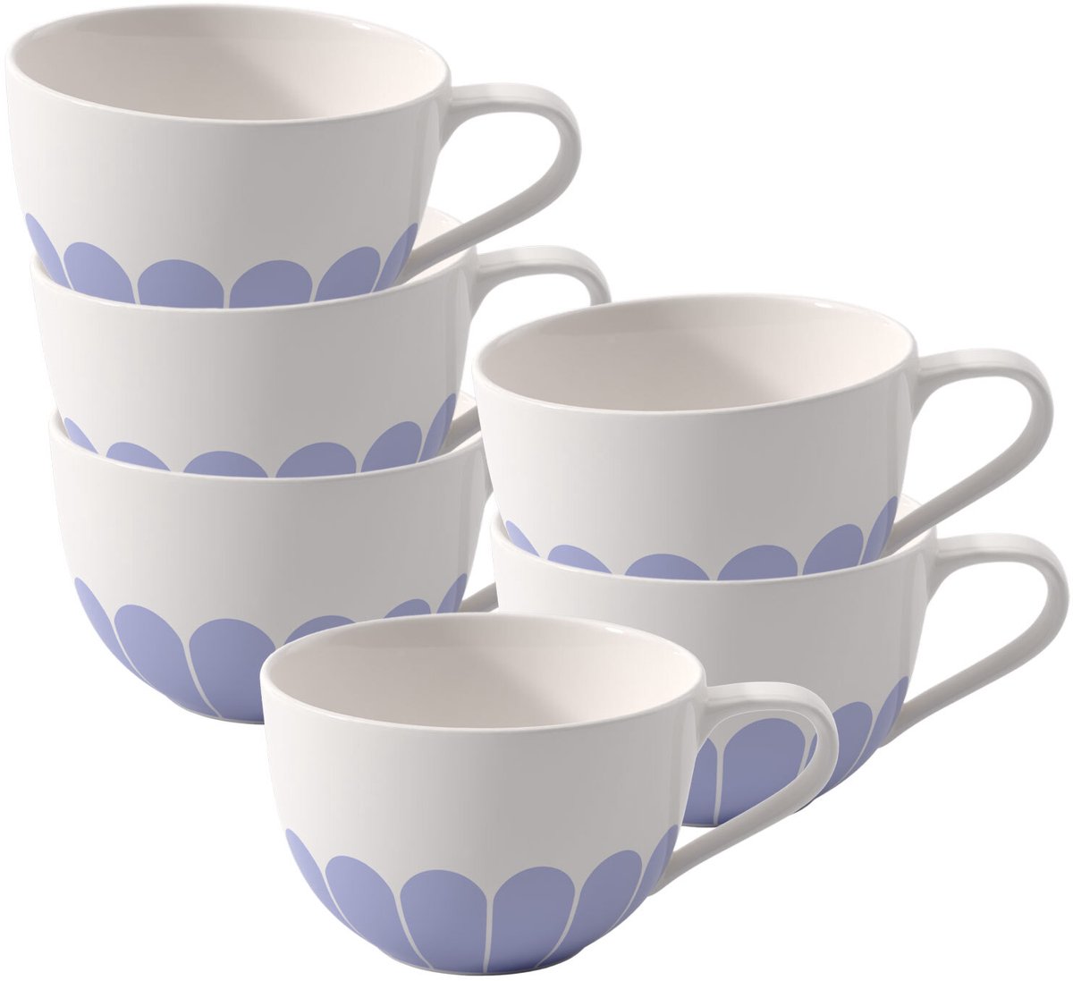 Cappuccinotassen Fleur Couleur 300 ml Set van 6